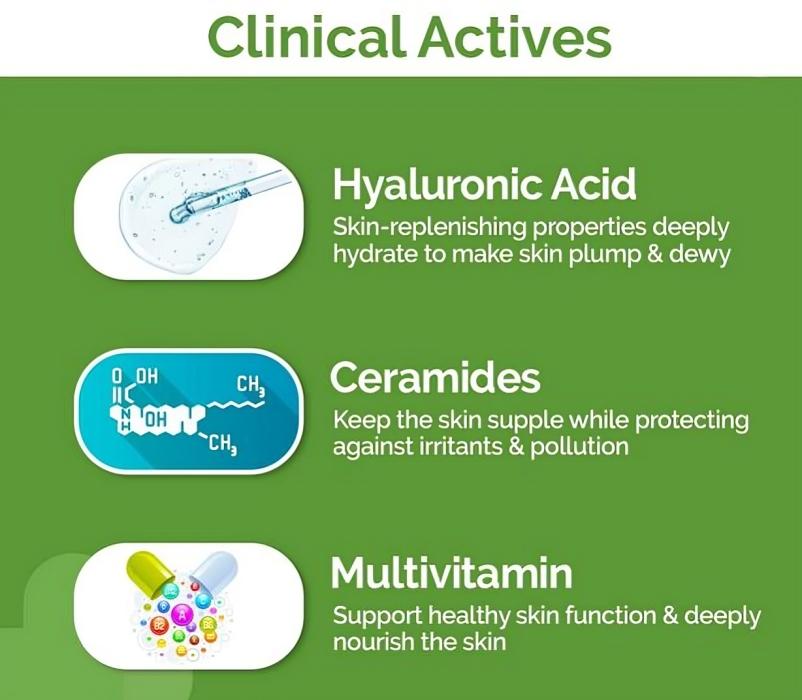 Crema hidratantă zilnică pentru față fără ulei The Derma Co cu acid hialuronic, ceramide și multivitamine pentru piele neuleioasă și hidratată 100g
