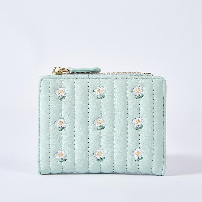 Women's Floral Zipper Card Holder & Coin Purse – Short and Simple Design for Summer