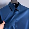 Camicie da Uomo Taglia Grande 5XL Manica Lunga Autunno Senza Stropicciature Vestibilità Slim Camicia Sociale Formale Morbida Matrimonio Ufficio Top Bianco