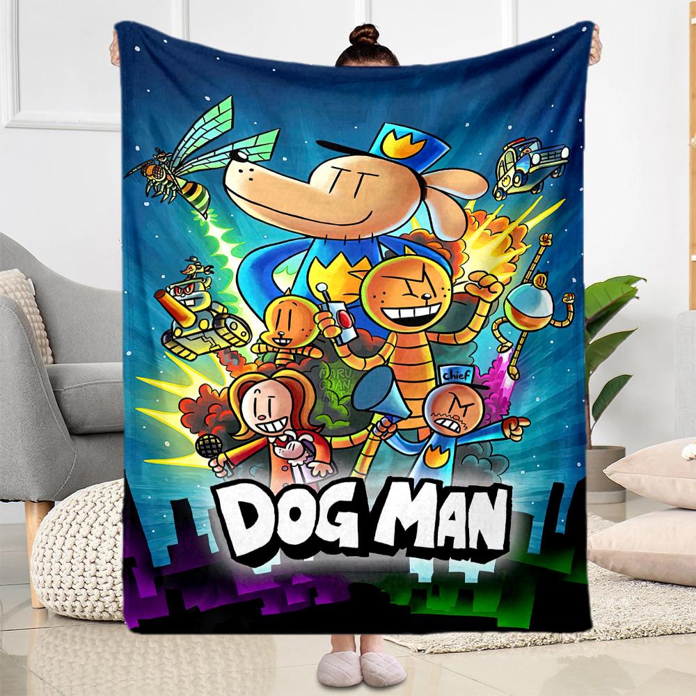 Dog Man Theme Blankets are suitable for living rooms,making them an ideal choice for outdoor travel and gifts.