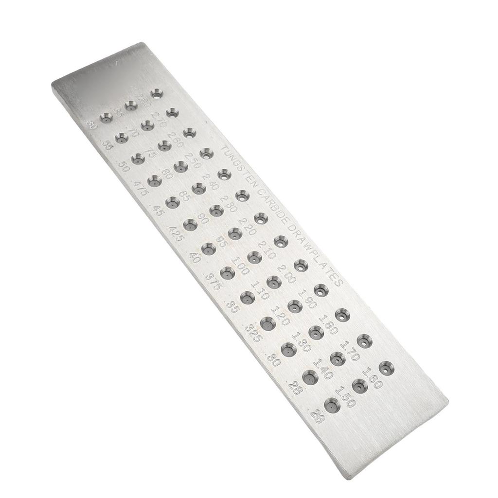 Gold- und Silberdraht Ziehplatte Wolframkarbid Rund Ziehplatte 39 Löcher 0,26 2,8 mm Ziehplatte für Schmuckherstellung