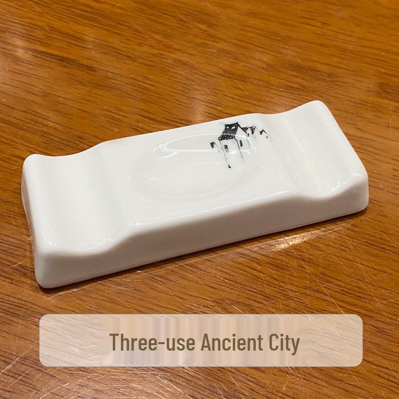 Ceramic Dual-Use Chopstick and Spoon Rest