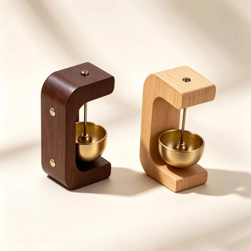 1Pcs Door Opening Reminder Bell Wooden Dopamine Doorbell Suction Type Entrance Wind Chime Housewarming Gift