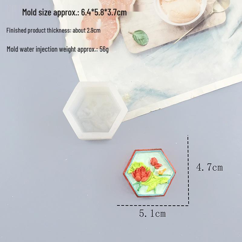 Lotus Flower & Leaf Mooncake Mold, Aromatherapy Candle and Chocolate Silicone Mold – Food Grade