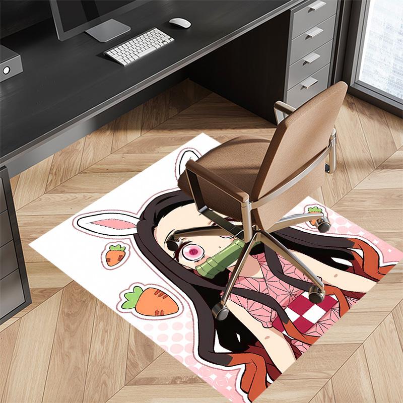 Demon Slayer Nezuko2 Printed Absorbent Washable Carpet, Non-Slip Bathroom Mats, Kitchen Rugs, Yoga Mat,Living Room Entrance, Camping Picnic Rugs