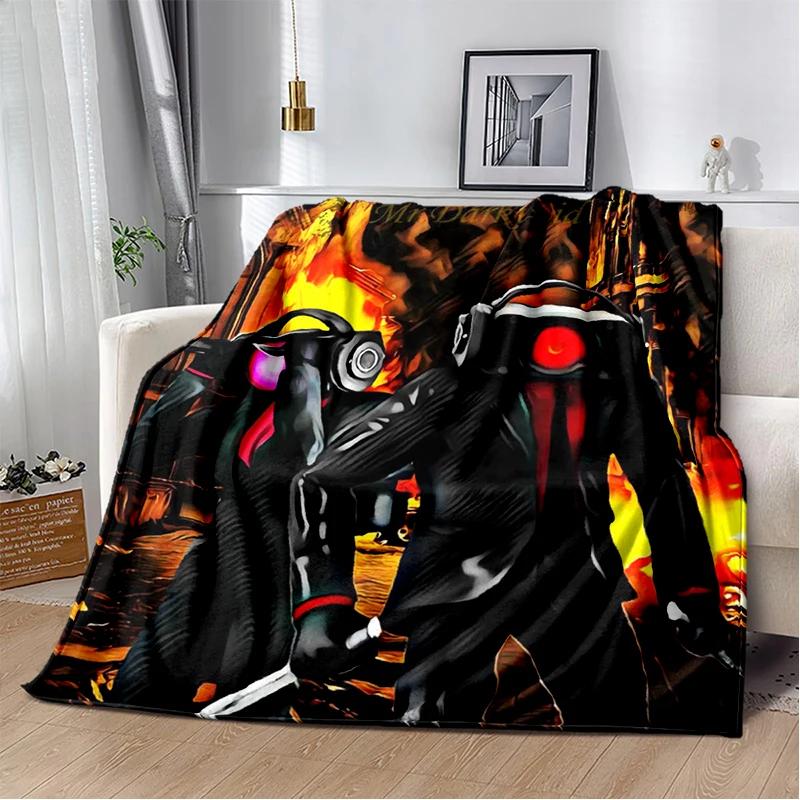 

Speakerman 3D Skibidi Toilet Cameraman TVman Flannel Blanket,Soft Throw Blanket for Home Bedroom Bed Sofa Travel Cover Kid Gift 75x90cm