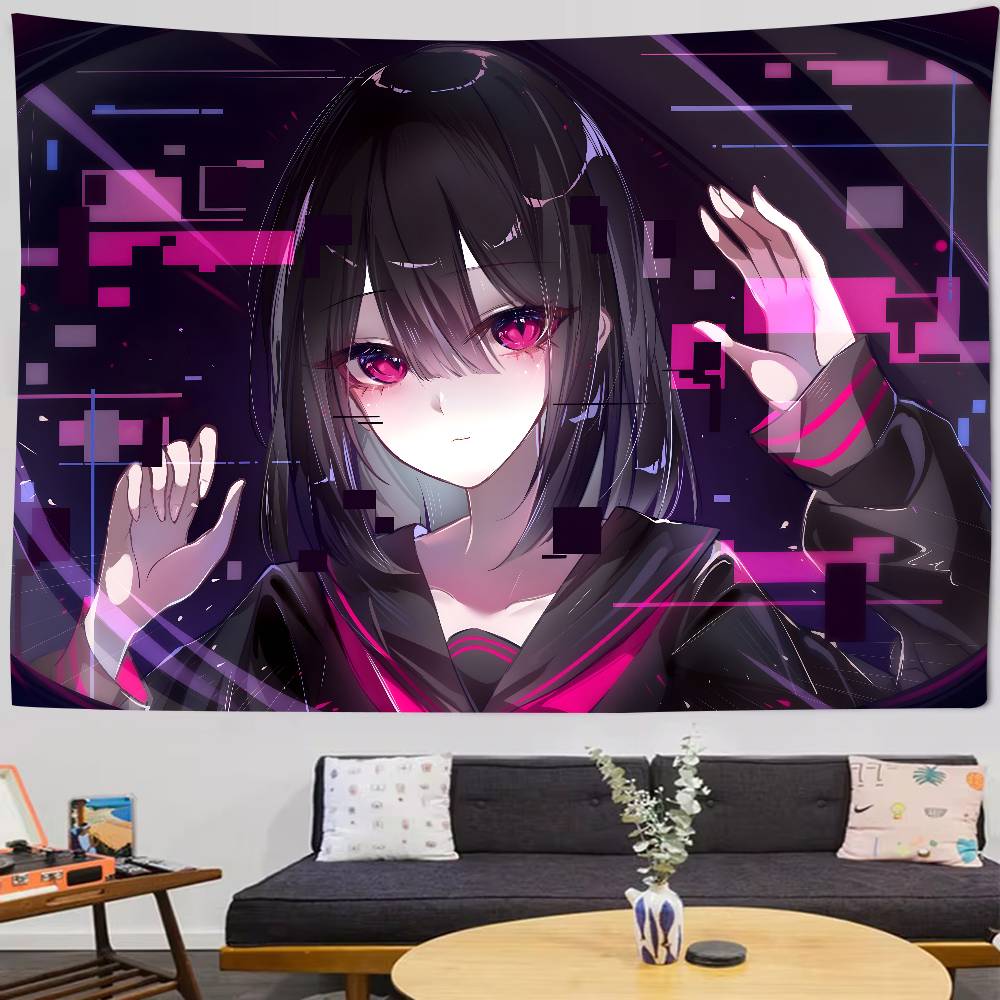 Hot Cool Game Va-11 Hall-A Tapestry Decoration Bedroom Dormitory Background Cloth Holiday Home Party Living Room Club Tapestry