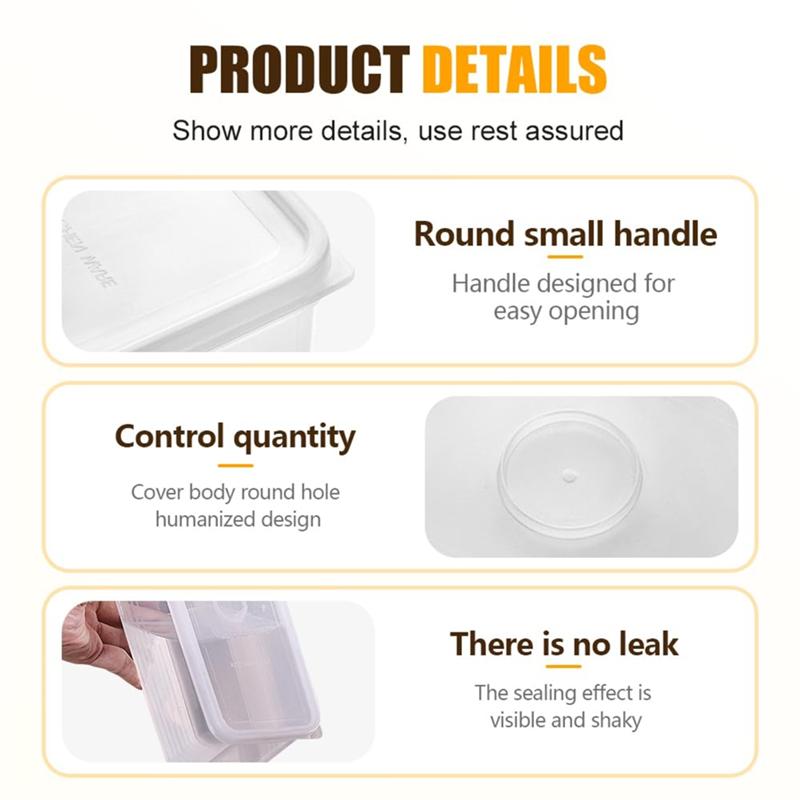 

A25F-2026 New Durables Food Storage Containers Storage& Crisper Boxes Airtight Food Box With Lids For Kitchen