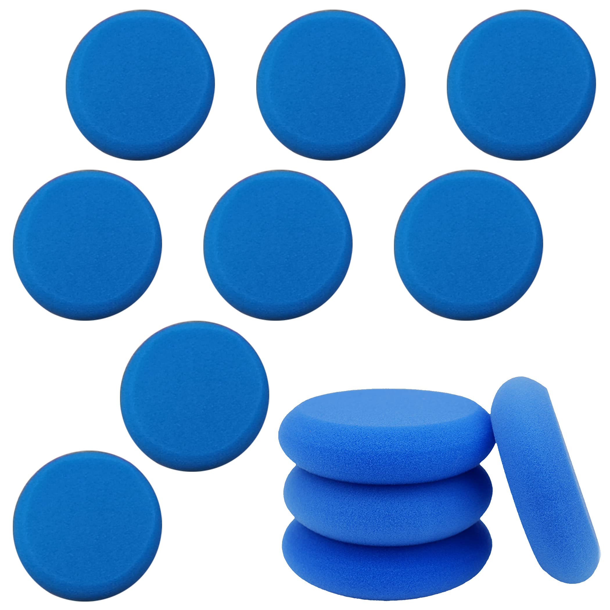 

nullie Car Wax Sponge, One-Piece Molded, High-Density, for Wax and Compound, 12-Pack