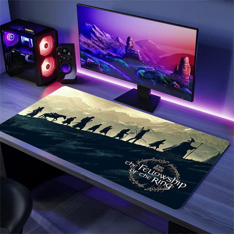 The Lord of the Rings Mouse Pad, Large Gaming Desk Mat, Non-slip XXL Mousepad for Laptop & Tablet, Mini PC Playmat with Stitched Edges