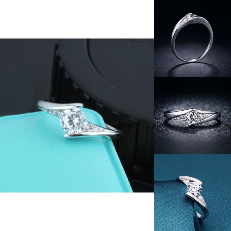 Copper Silver Plated Jewelry Ring For Women Fashion Hand Accessory For Gift