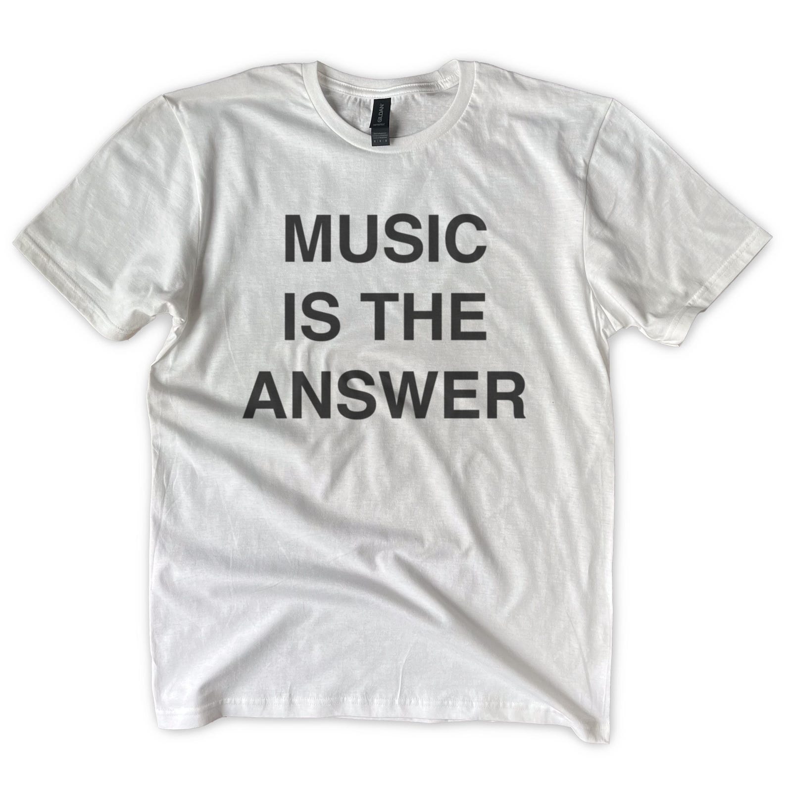 Music Is The Answer On 100% Cotton T-Shirt S-XXXL 4XL