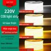 Waterproof 220V Silicone COB LED Strip Light - Bright, No Dark Spots, Indoor/Outdoor Use for Living Rooms