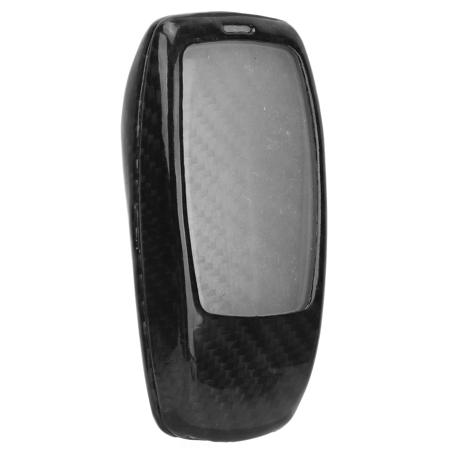 

Key Fob Cover Carbon Fiber Comfortable Touch Fade Proof Replacement for Benz E‑class S‑class Black чёрный
