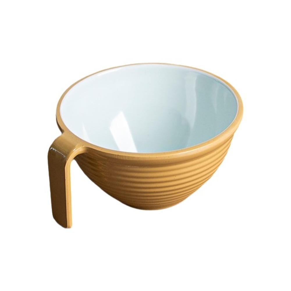 

with Handle Melamine Noodle Bowl Anti-Fall Salad Bowl Portable Soup Bowl Dining Style E