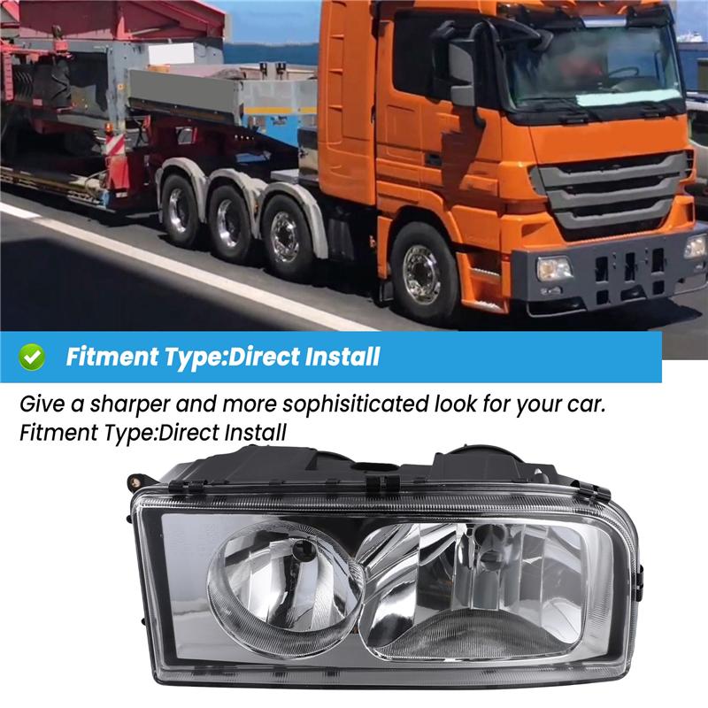 A16P-For Benz Actros Truck Parts Headlight Assembly Black Right