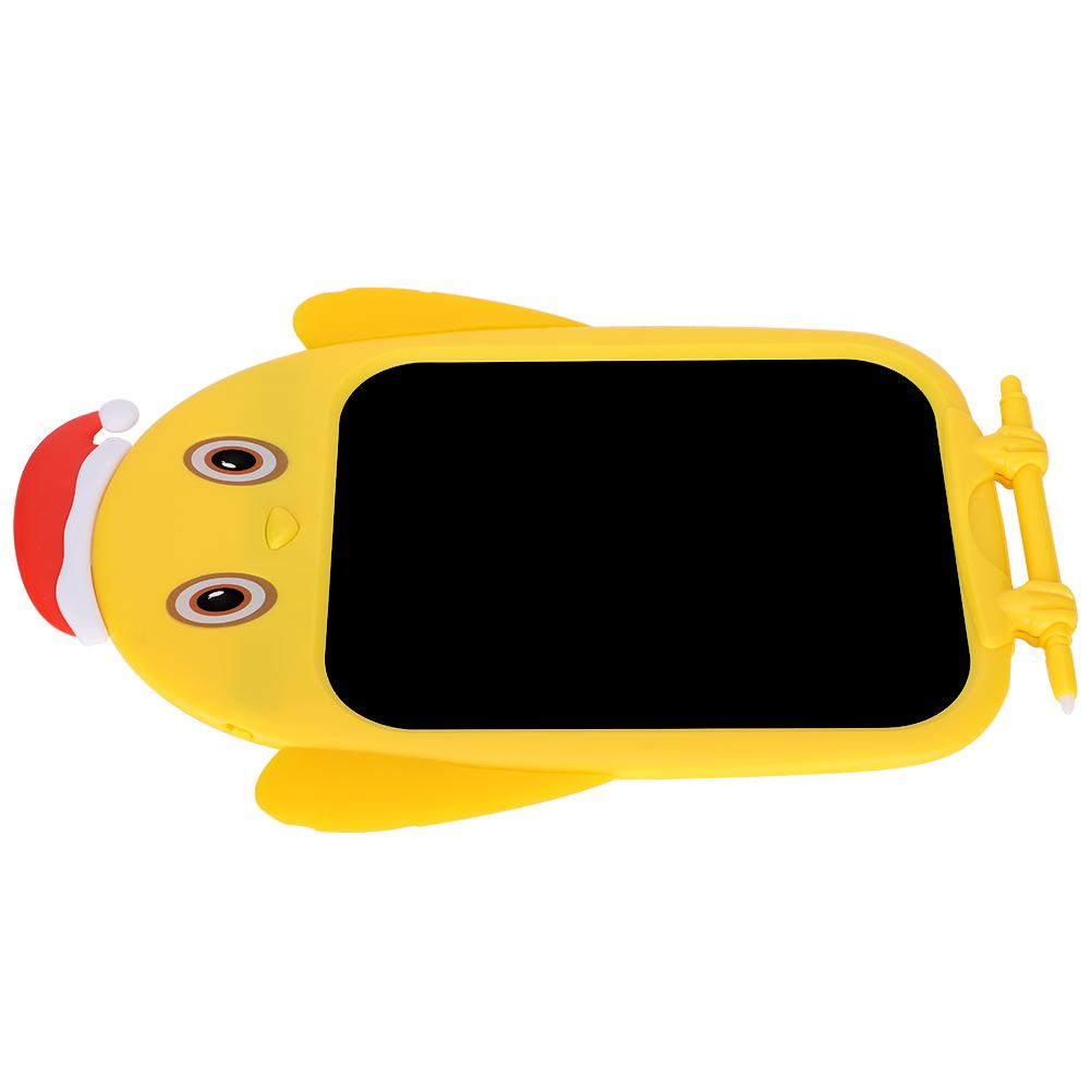 LCD Writing Tablet Christmas Hat Cartoon Owl Shape Children Yellow Drawing Graffiti Board