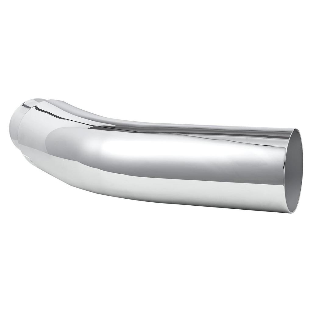 Elbow Exhaust Tip, 101.6mm Inlet, 127mm Outlet, 584mm Overall Length, Chrome Turn Down Exhaust Tip with Clamp for Truck, Sedan, Sports Car, SUV,