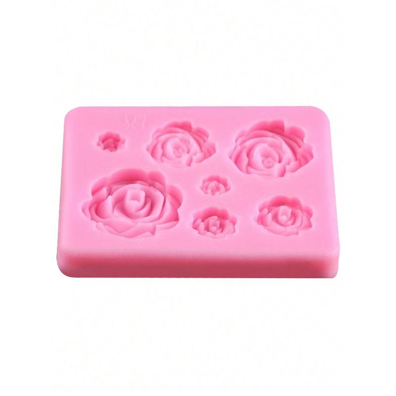 Candy Mold, DIY Cake Decorating Tool, Rose Flower & Leaf Cupcake Decoration Fondant Chocolate Mold