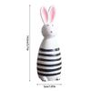 Wooden Bunnies Figurine Easter Rabbit Statue Indoor Easter Decoration Modern Art Spring Home Decors,Bunnies Sculpture