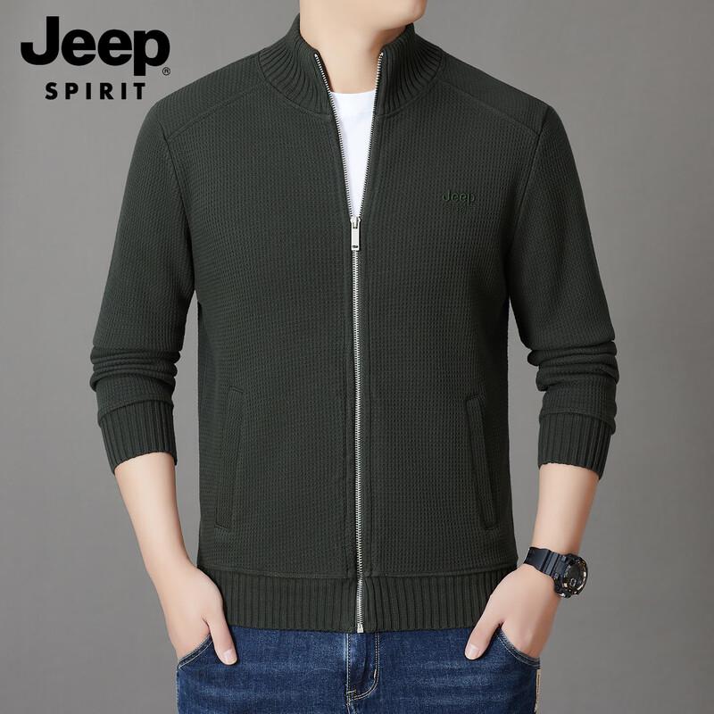

JEEP SPIRIT Men s 2025 Fall/Winter Pure Cotton Knitted Cardigan XL