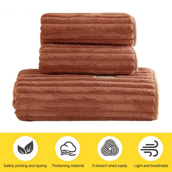 Face Towel High Absorbent No Shedding Fluffy Soft Coral Fleece Bath Towel for Kids Adults Travel 74 X 34cm