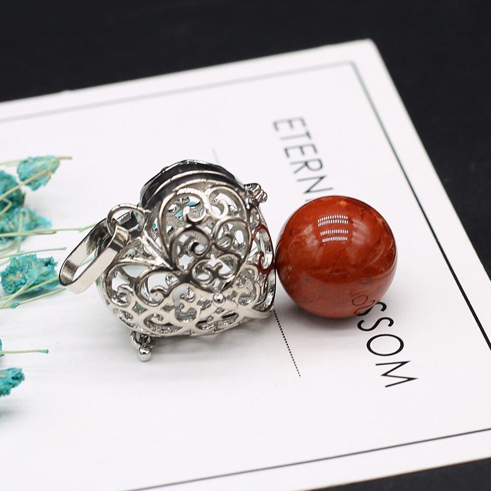 Hi New Necklace Pendant Natural Stone Heart-Shaped Cage Pendant For Jewelry Making DIY Necklace Bracelet Gift Jewelry Accessory
