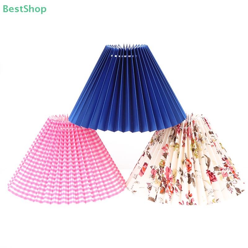1Pc Ceiling Decor Fabric Pleated Lampshade Modern Washable Table Lamp Cover DIY Retro Chandelier Cloth Cover Living Dining Room
