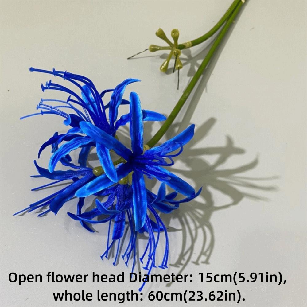 Silk Material Artificial Higanbana Flower 60cm Length Handmade Craft Plastic Silk Flower Plastic Fake Flower Home Decoration