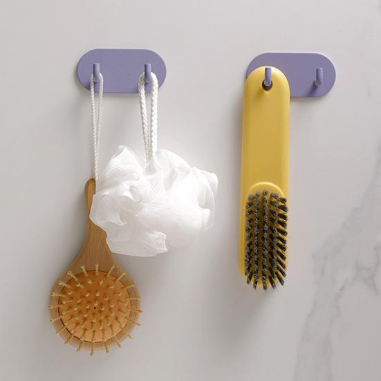 Universal Punch-free Hanger Hook Wall Mounted Self Adhesive Carbon Steel Wall Hook for Home