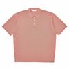 VERNO [Casual]Linen Like Button Polo Knit Pink
