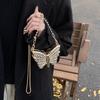 Fashion foreign style diamond-encrusted butterfly bag 2025 winter new personalized beautiful niche design chain shoulder messenger bag