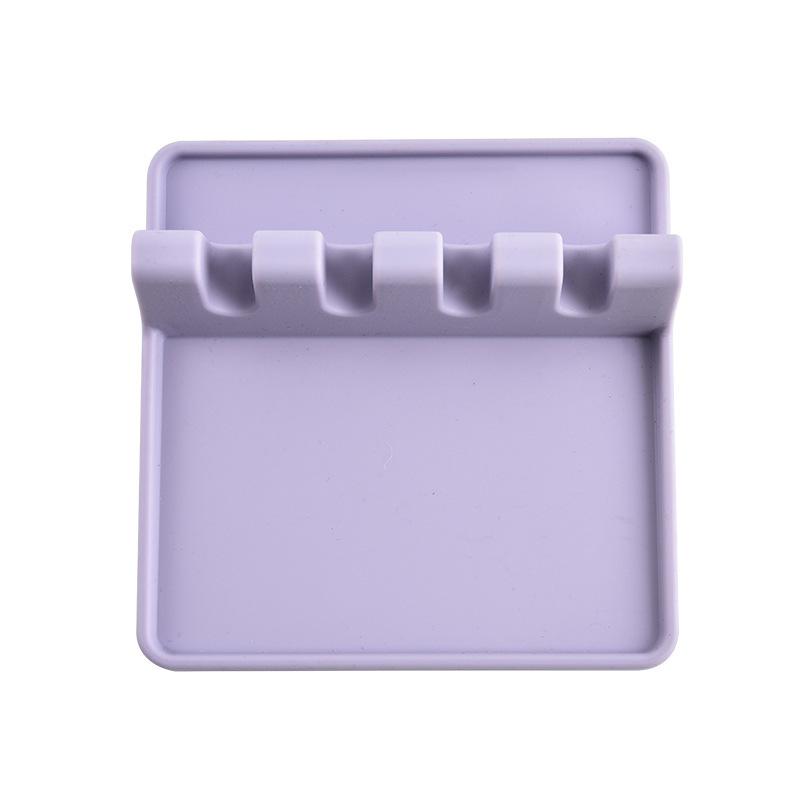 For Multiple Utensils Heat Resistant Spoon Rest Spoon Top Kitchen Utensil Holder Ladles Tongs Kitchen Silicone with Drip Pad