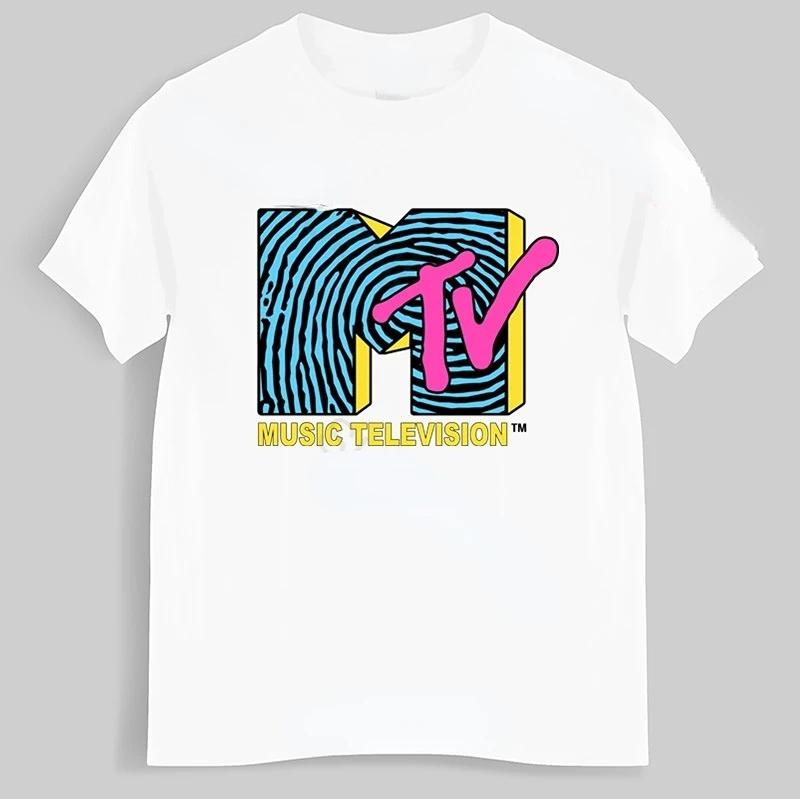 Pánské oblečení Retro tričko Vintage Rock Hip Hop Televizní tričko Léto Unisex Ležérní tričko Mtv Hudební televize Grafická trička Trička