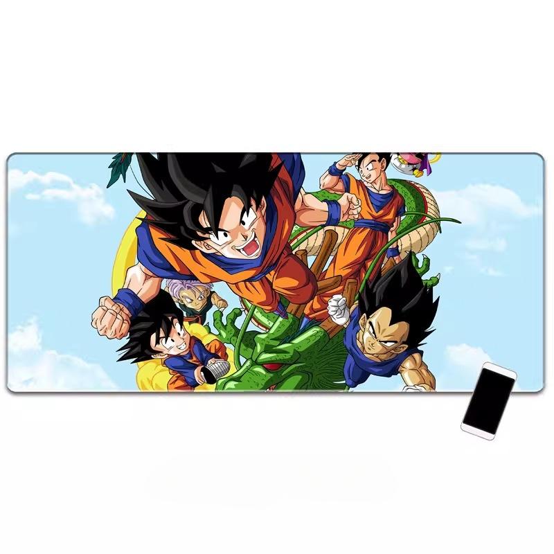 Super Popularna Seria Dragon Ball Son Goku Nadrukowana Skórzana Podkładka Pod Mysz Duża Z Obszytymi Krawędziami Podkładka na Biurko Pod Klawiaturę Komputerową Dzieci Uczą się Pisać Podkładka na Biurko