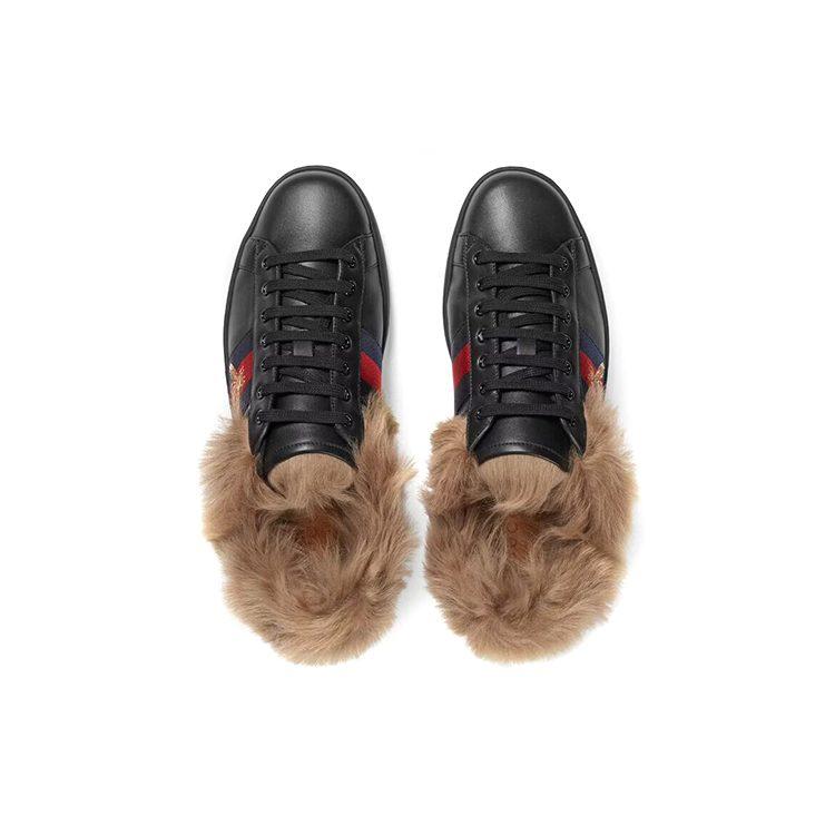Gucci Ace Wool Embroidered 'Bee - Black' 496093 0FI50 1093