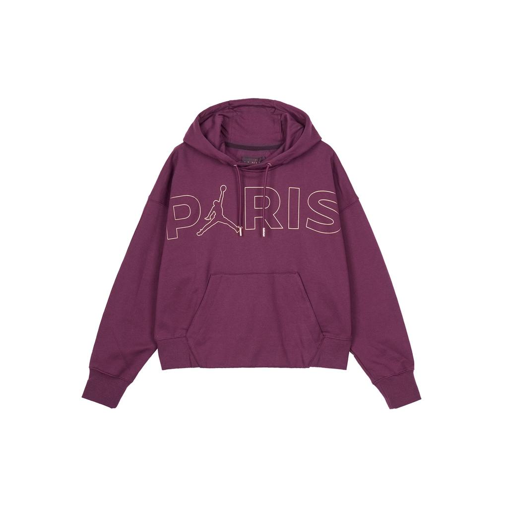 Jordan PSG Fleece-Lined Hooded Pullover Women Tops Burgundy CW3926-610