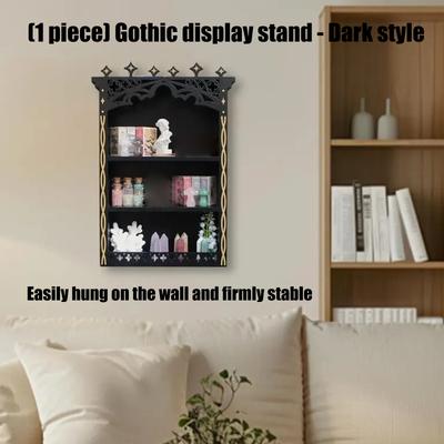 Wooden Gem Stone Rock Storage Holders Trinkets Organizers Spiritual Gift Home Decors Gothic Crystal Display Shelf for Wall
