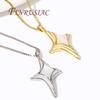 Fashion Star Charms For Necklace 18K Real Gold Plated Brass With Shell Pendants For Jewelry Making DIY Earring Accessories