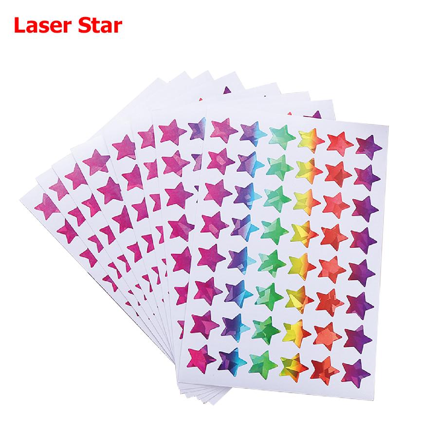 10 Sheets Colorful Self-adhesive Diary Graffiti Stickers Student Notebook Decoration Heart Star Dot Sticker for Scrapbook Album