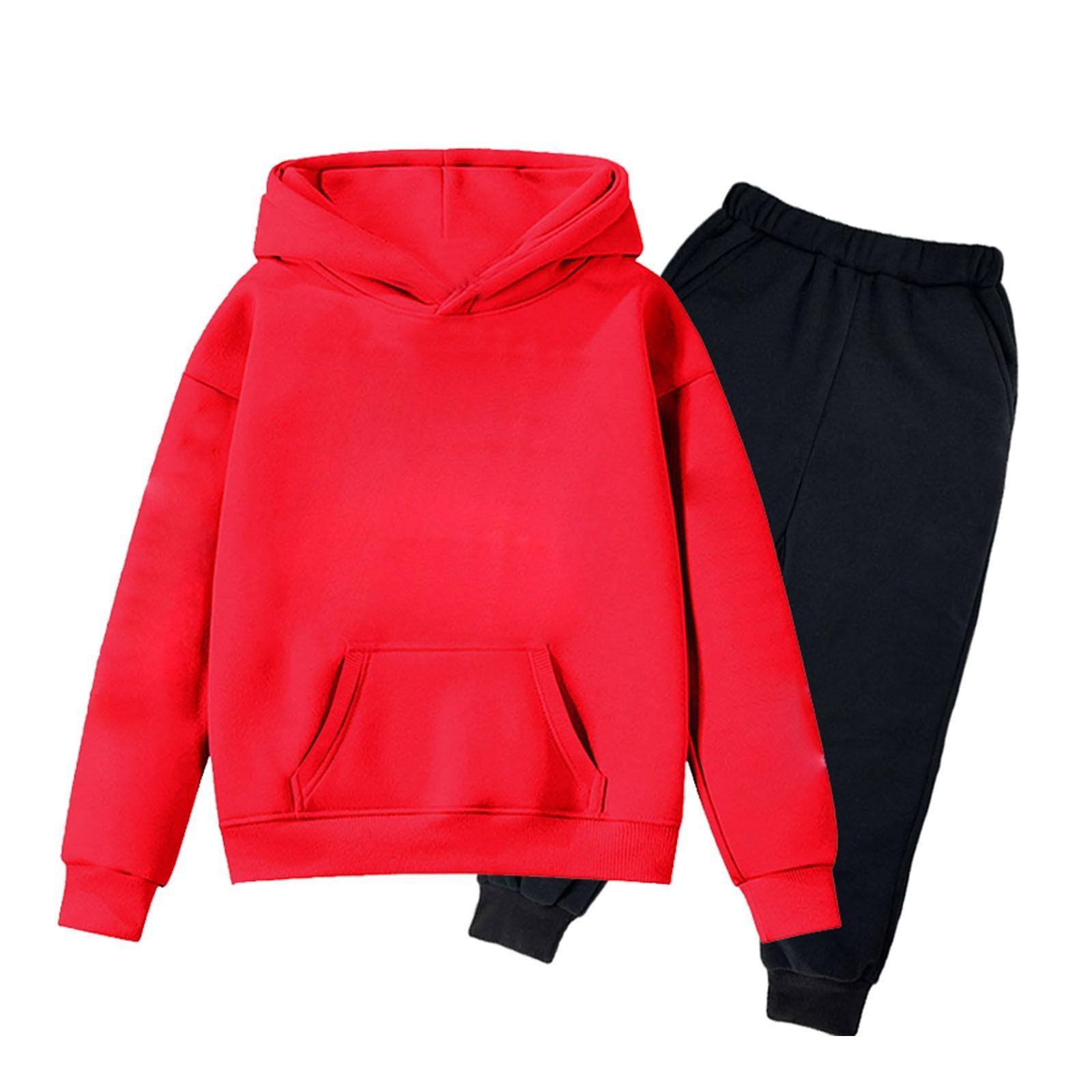 

Children s Solid Color Sweatshirt Set (pants + Top) 120