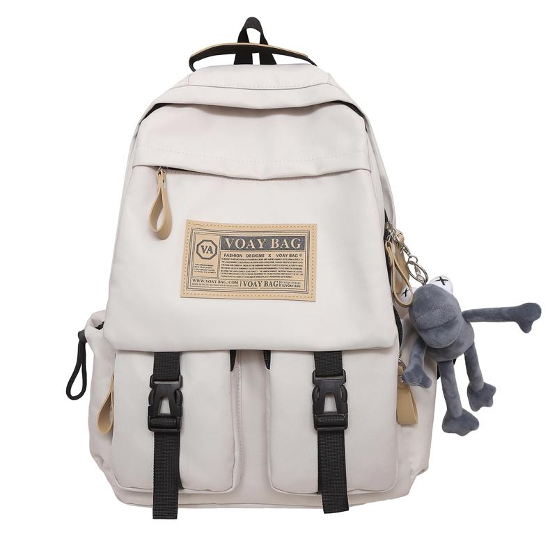 Boys Girls Backpack Letter Large Capacity High School Student Schoolbag