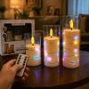 Flameless Candles with String Lights for Wedding Party Table Decor, Simulated Flickering Flame Ornaments for Home and Event