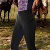 Cintura alta estilo punk boa elasticidade nono comprimento calças de equitação emenda cor exercício equestre calças roupas femininas