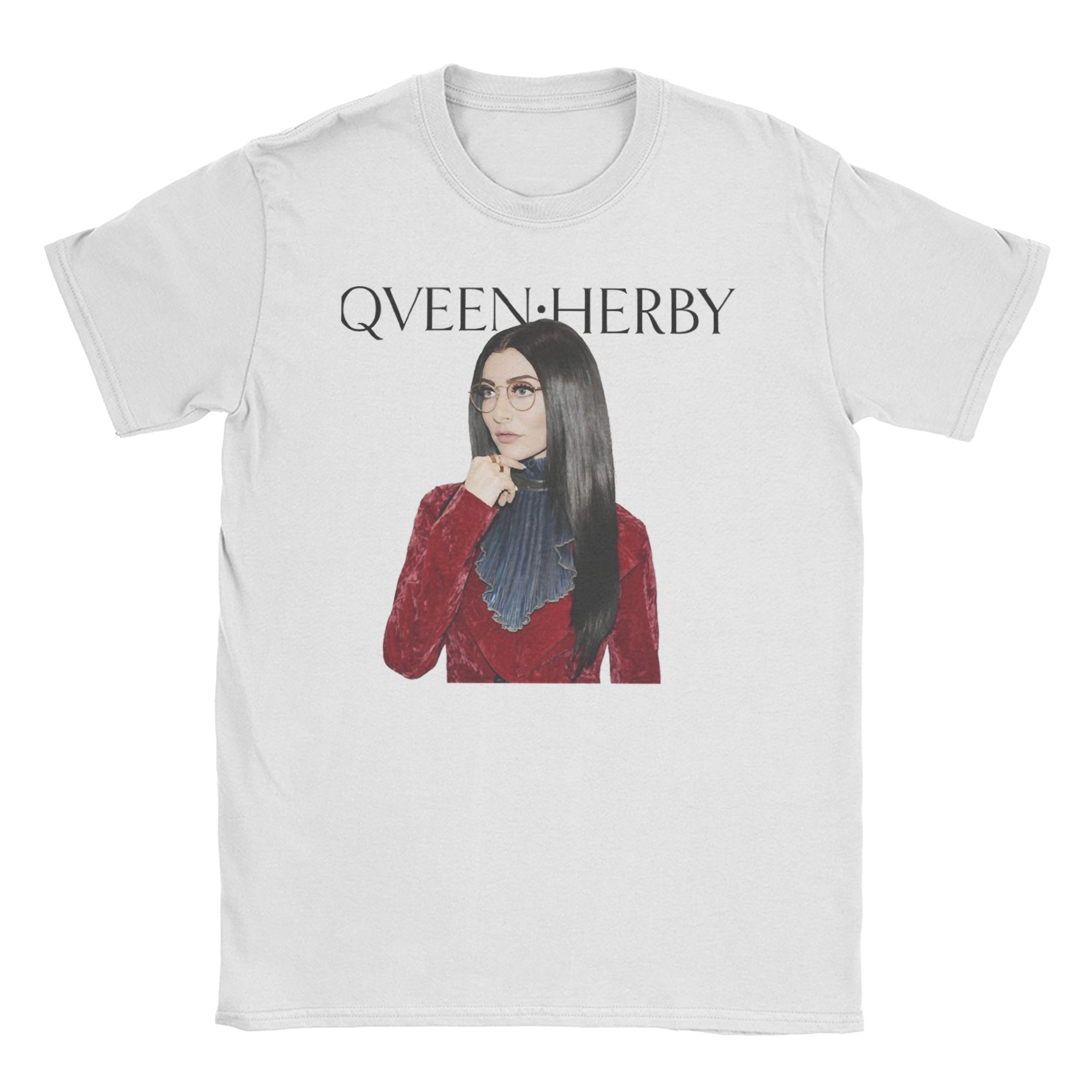 Unisex Womens TShirt Qveen Herby Vintage 100 Cotton Tees Short Sleeve T Shirt Crewneck Clothes Plus Size S