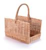 Fireplace Wood Basket, Stand, Wicker Fireplace Basket, Rectangular, Small, Without Trim/Insert