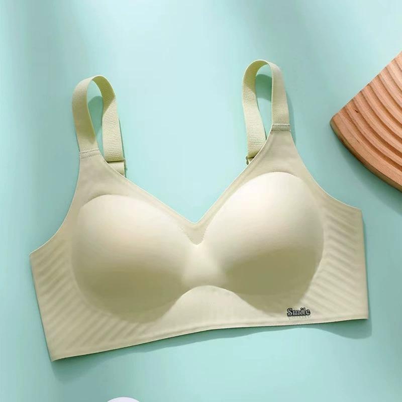 Simple smooth and seamless underwear, small breasts gathered and supported to prevent sagging, no steel ring, jelly strip soft support bra cover