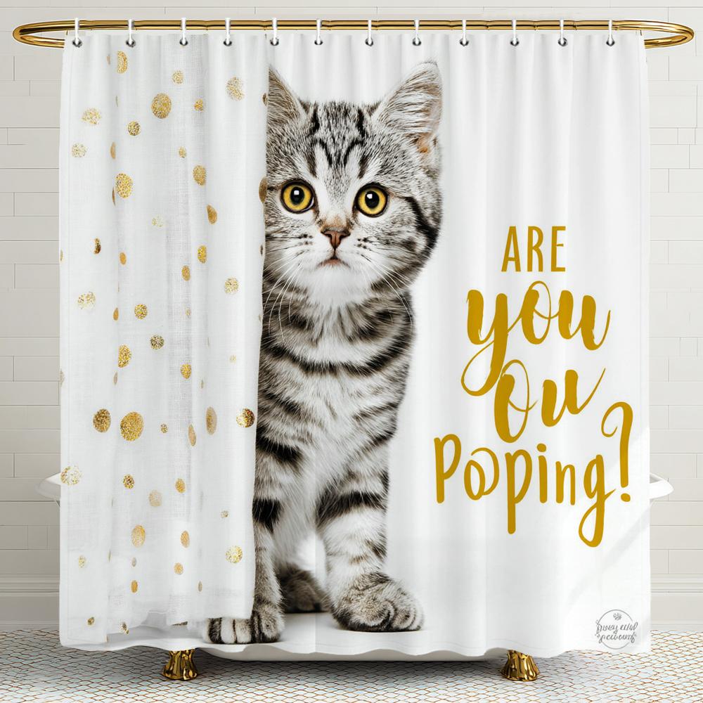 

African Animal Elephant Lion Tiger Giraffe Pattern Shower Curtain Leopard Wolf Bathroom Bathtub Decor Gift Waterproof Curtains 35x70in-90x180cm