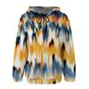 Women's Black Printed Hooded Sweatshirt with Patch Pocket - MH548