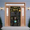 50th Birthday Door Banner - Back In 1975 Door Decor - 50 Years Ago Anniversary Door Cover - Vintage 1975 Birthday Backdrop Door Porch Party